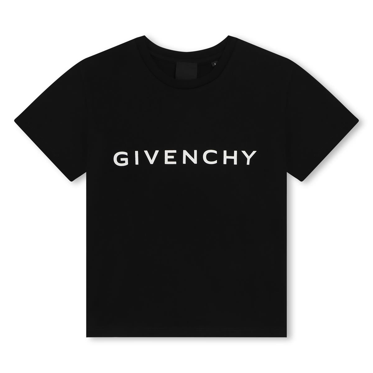 Girls Black Logo Cotton T-Shirt