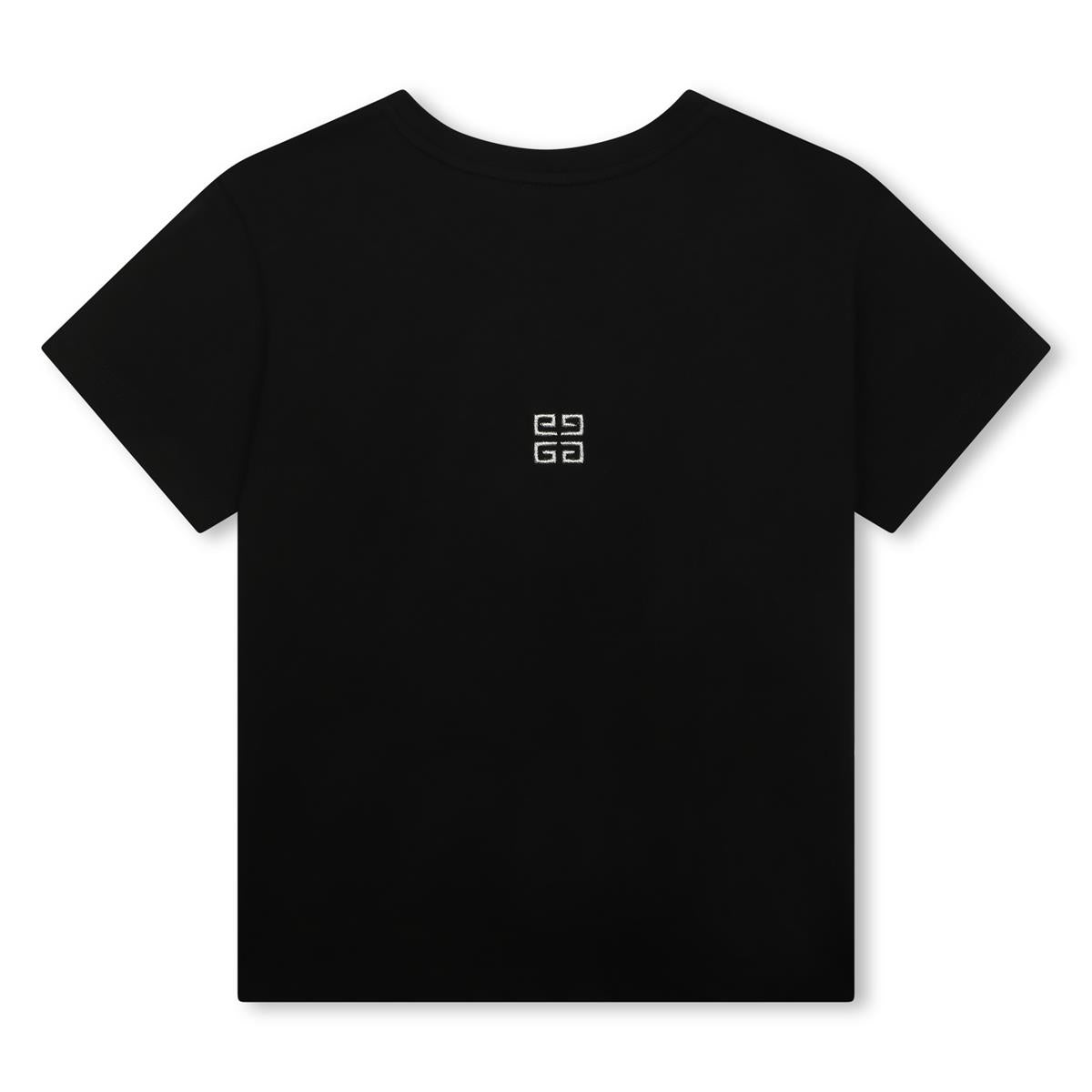 Girls Black Cotton T-Shirt