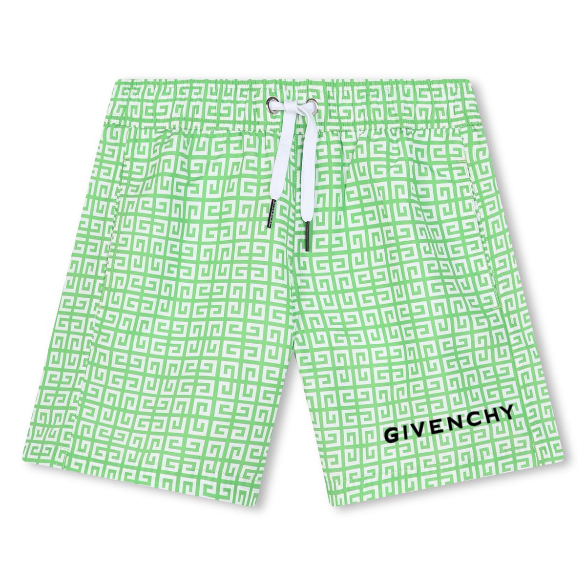 Boys Green Logo Swim Shorts