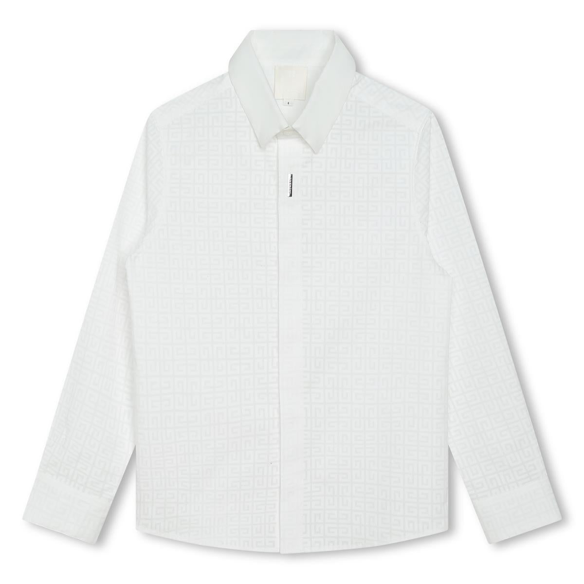 Boys White Cotton Shirt