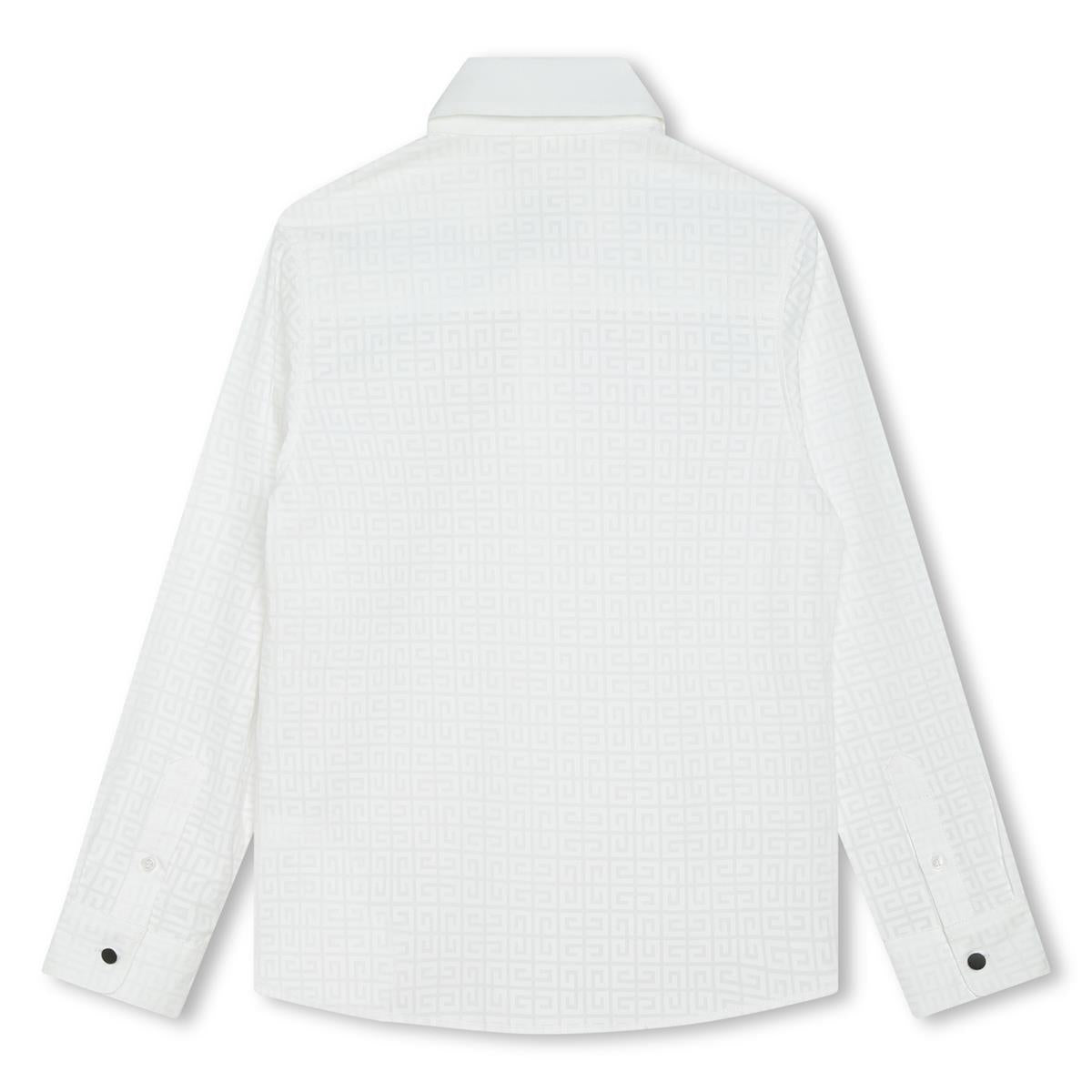 Boys White Cotton Shirt