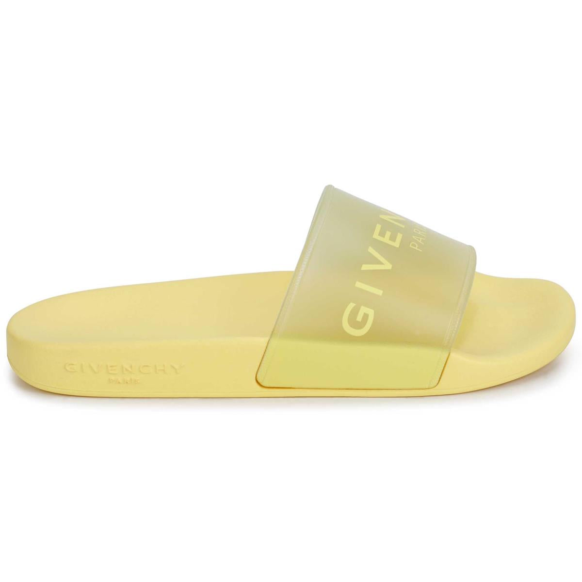 Boys Yellow Logo Slippers