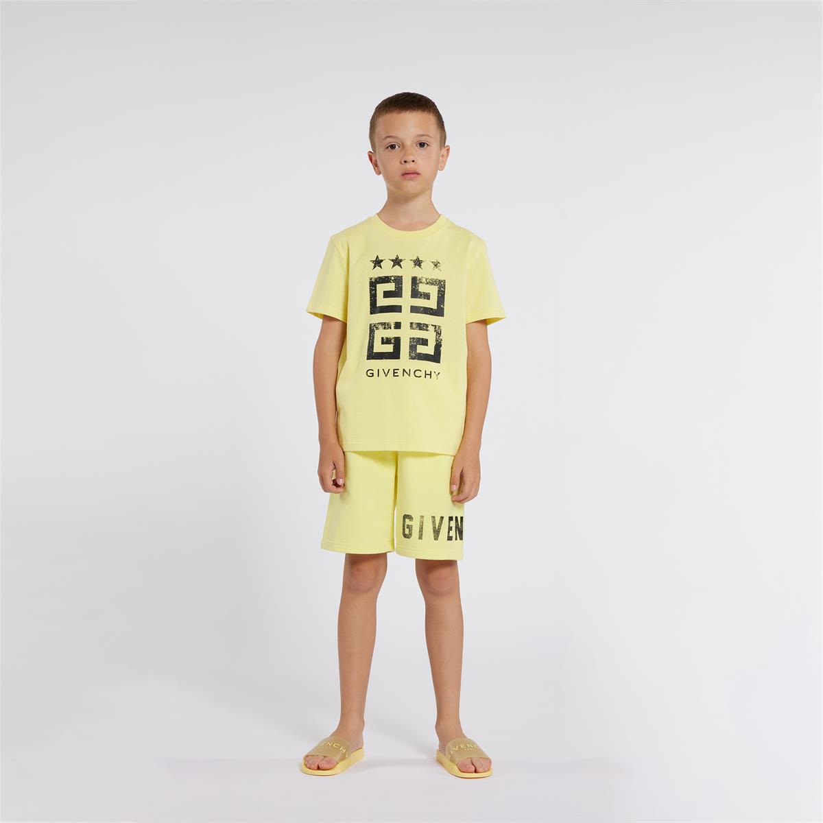 Boys Yellow Logo Slippers