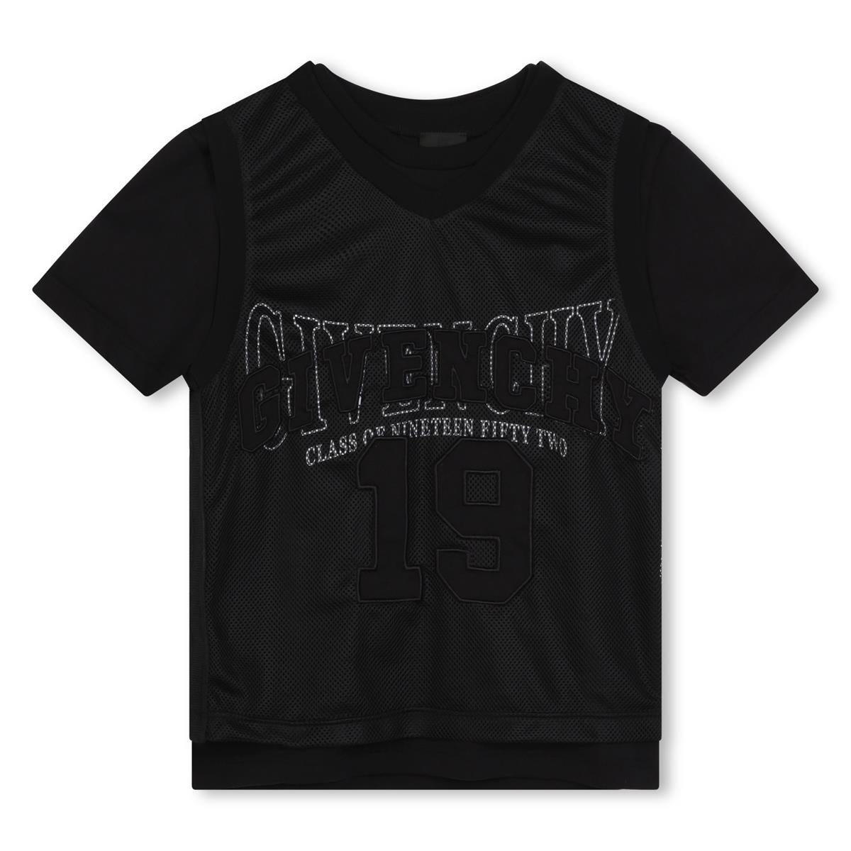Boys Black Cotton T-Shirt Set
