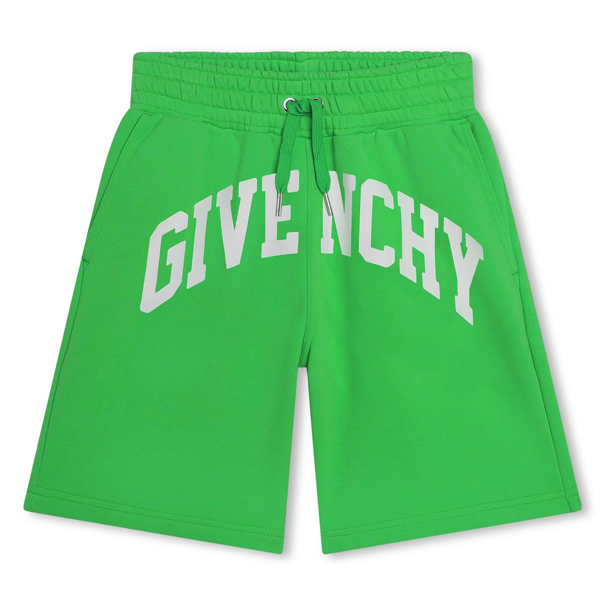 Boys Green Logo Shorts