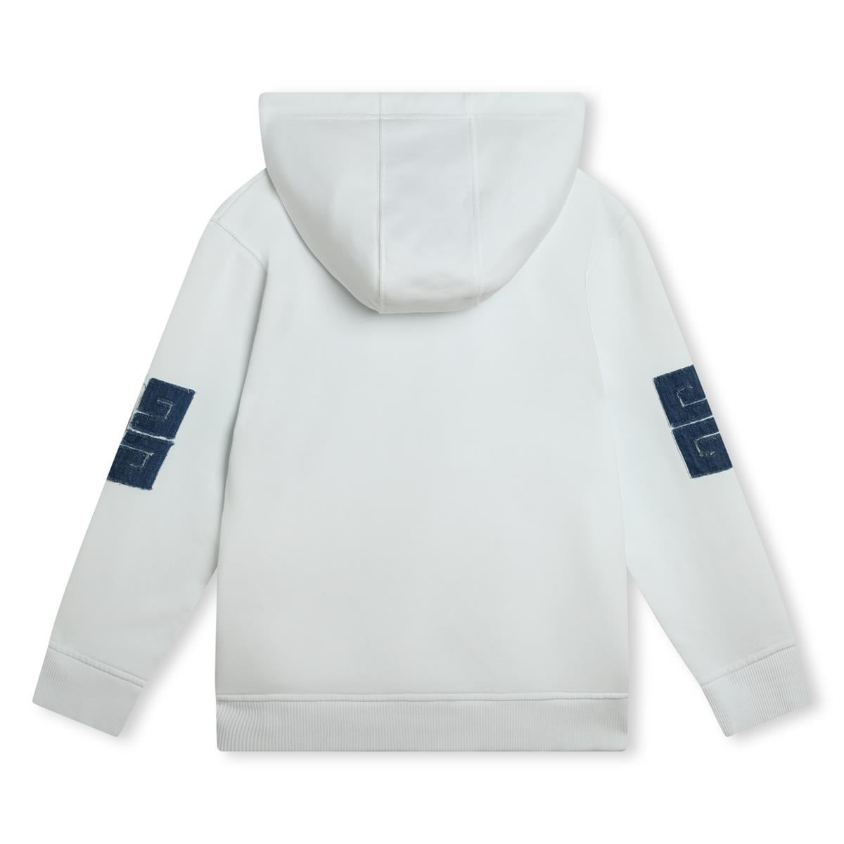 Boys White Hooded Sweatshirt