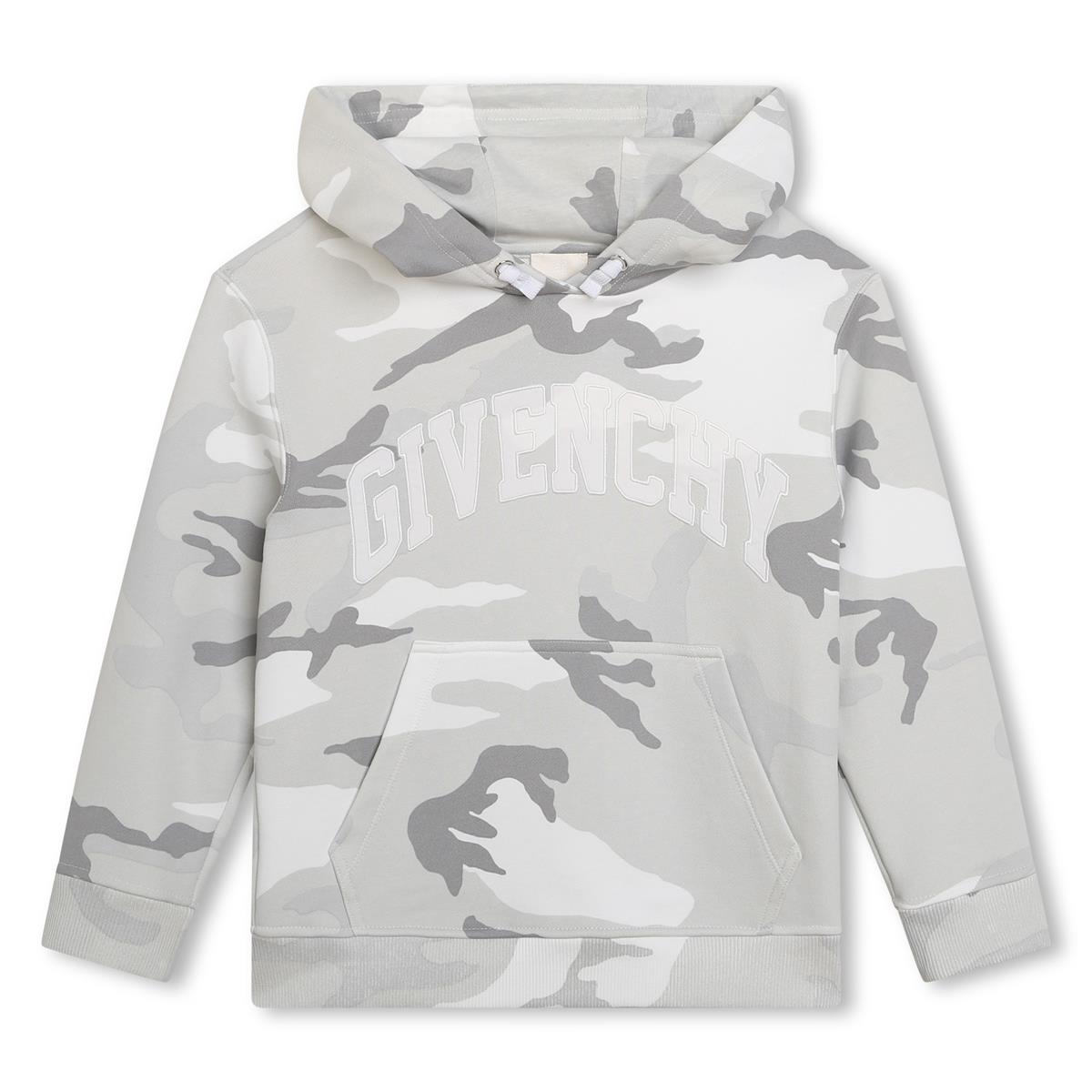 Boys Grey Hooded Cotton Sweatshirt