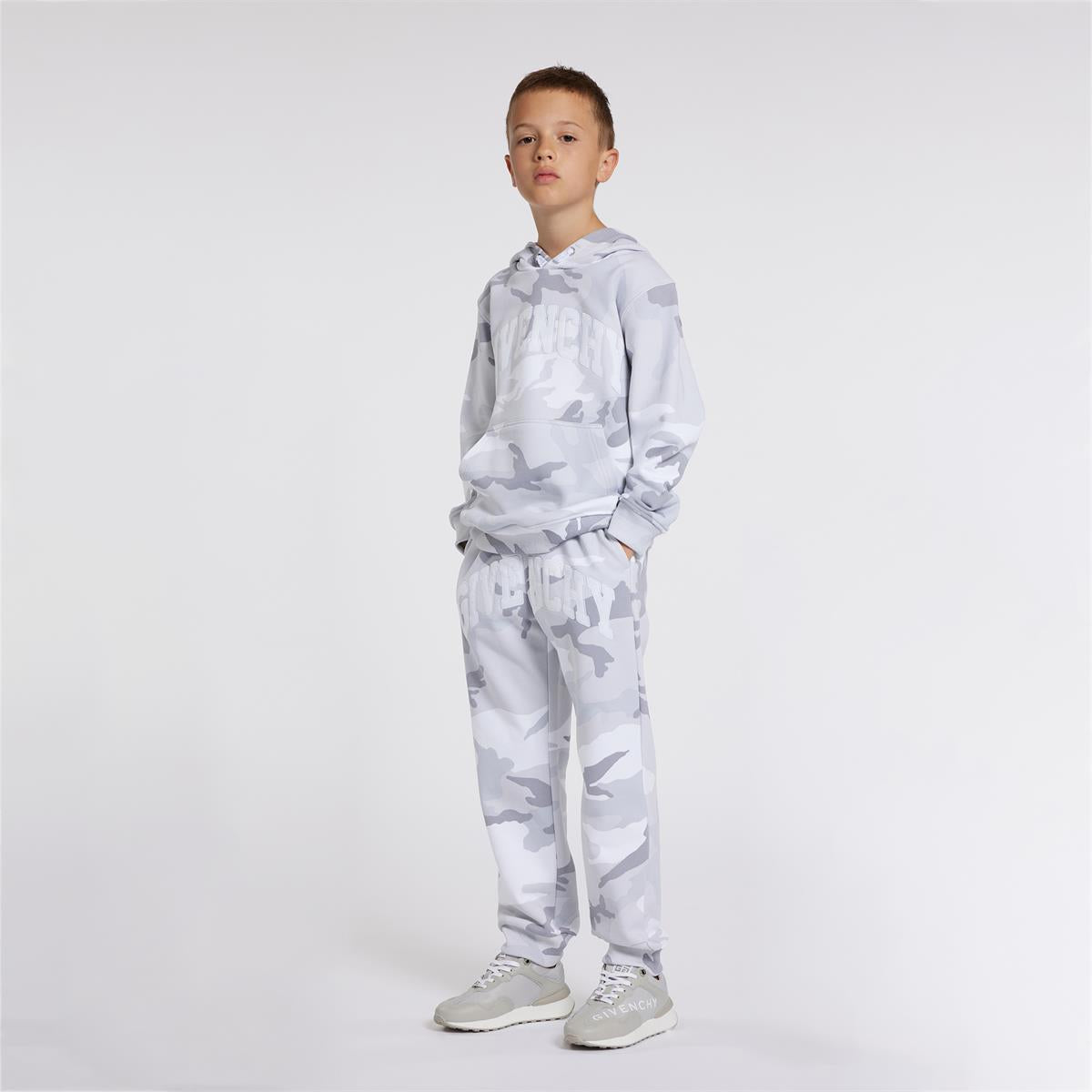 Boys Grey Hooded Cotton Sweatshirt