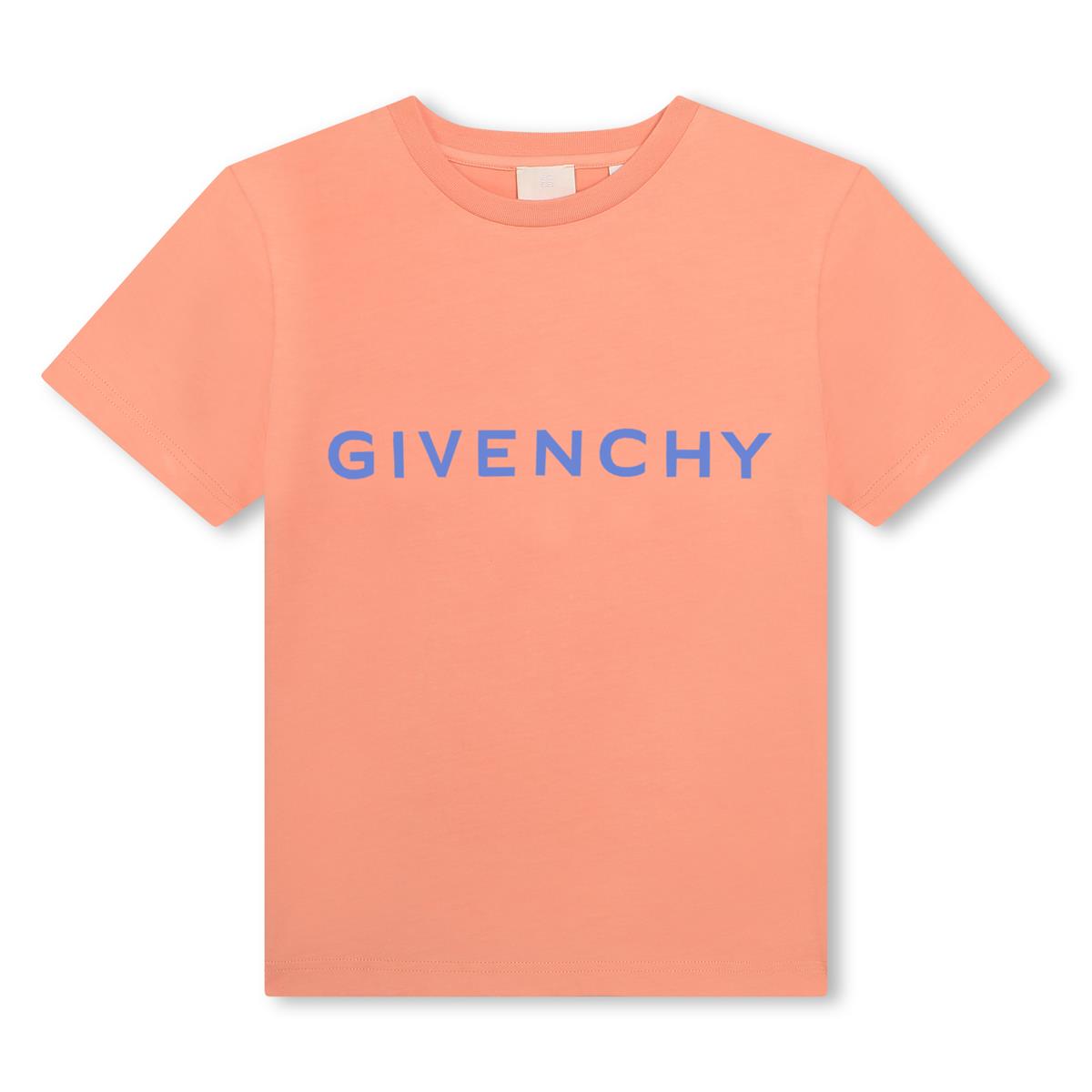 Boys Orange Logo Cotton T-Shirt