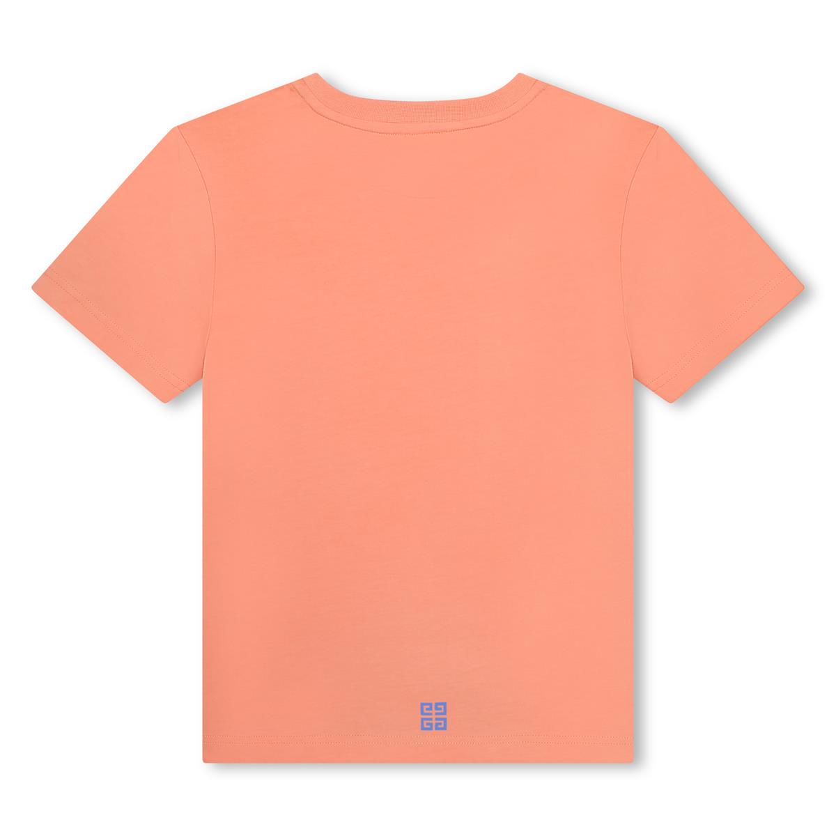 Boys Orange Logo Cotton T-Shirt