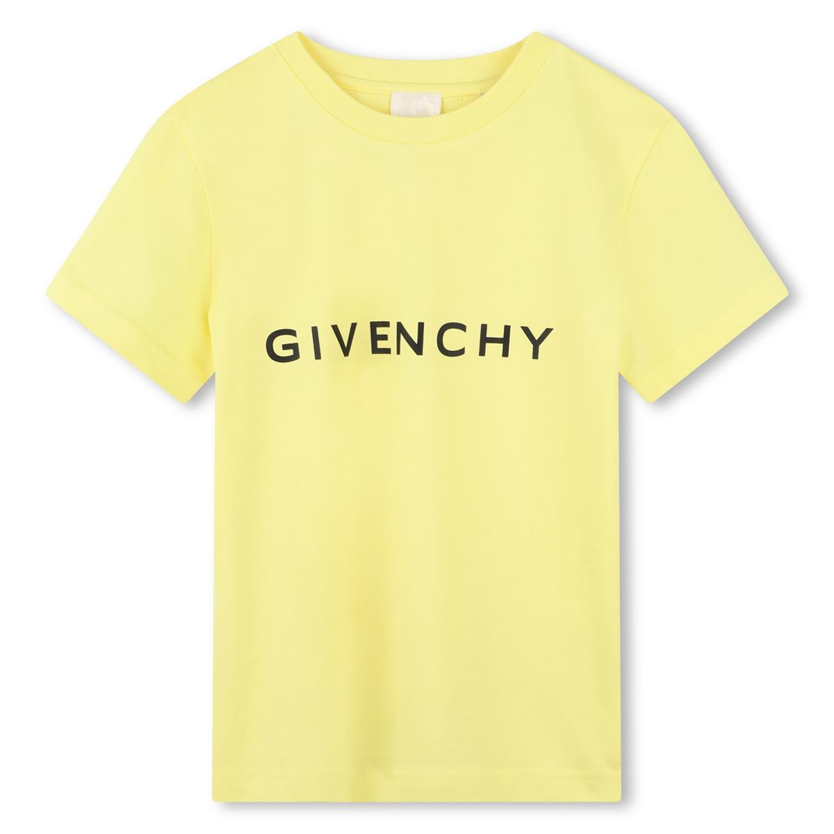 Boys Yellow Logo Cotton T-Shirt