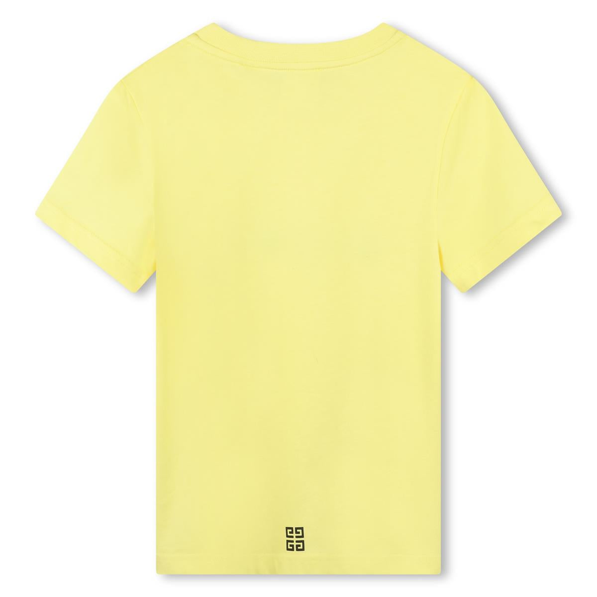 Boys Yellow Logo Cotton T-Shirt