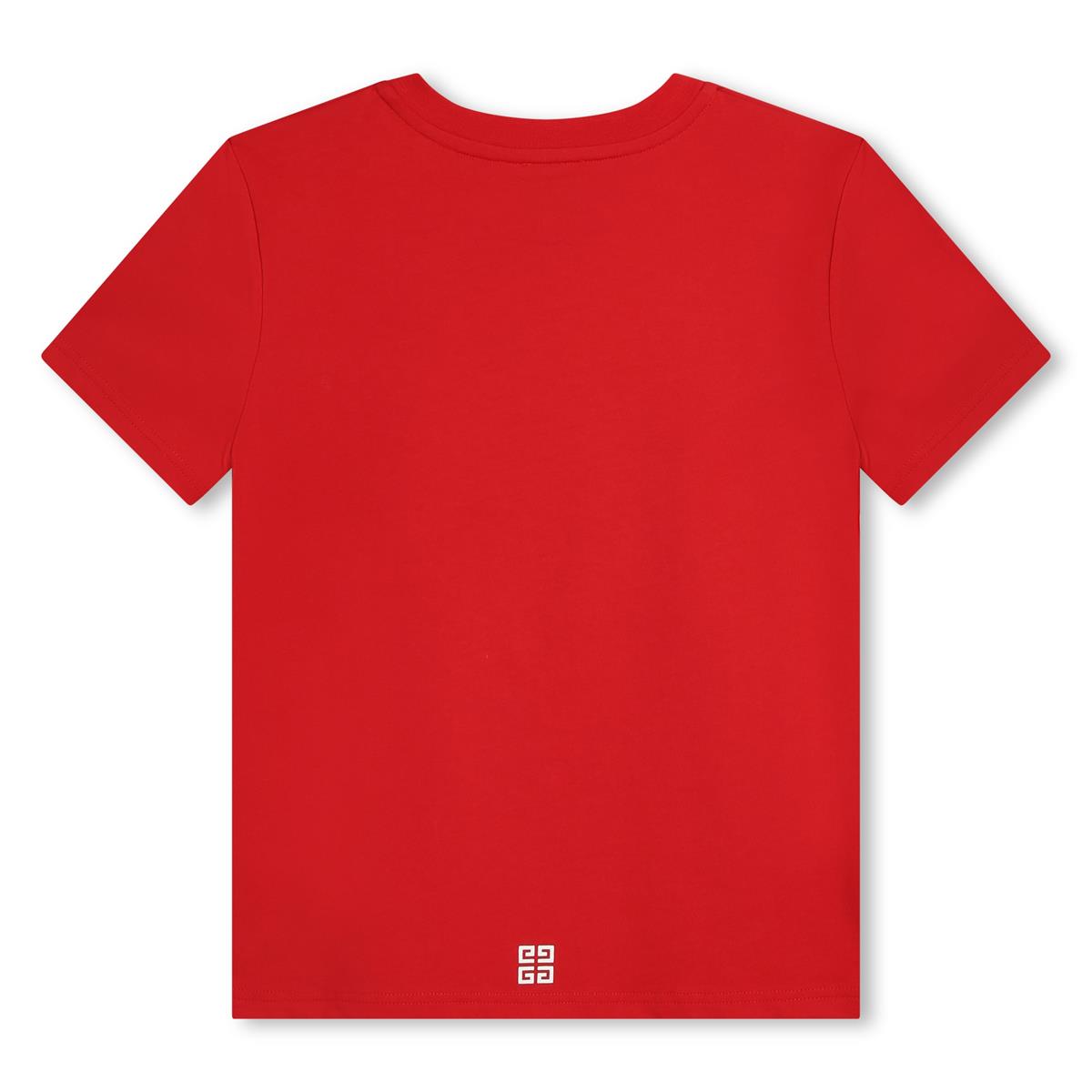 Boys Red Logo Cotton T-Shirt