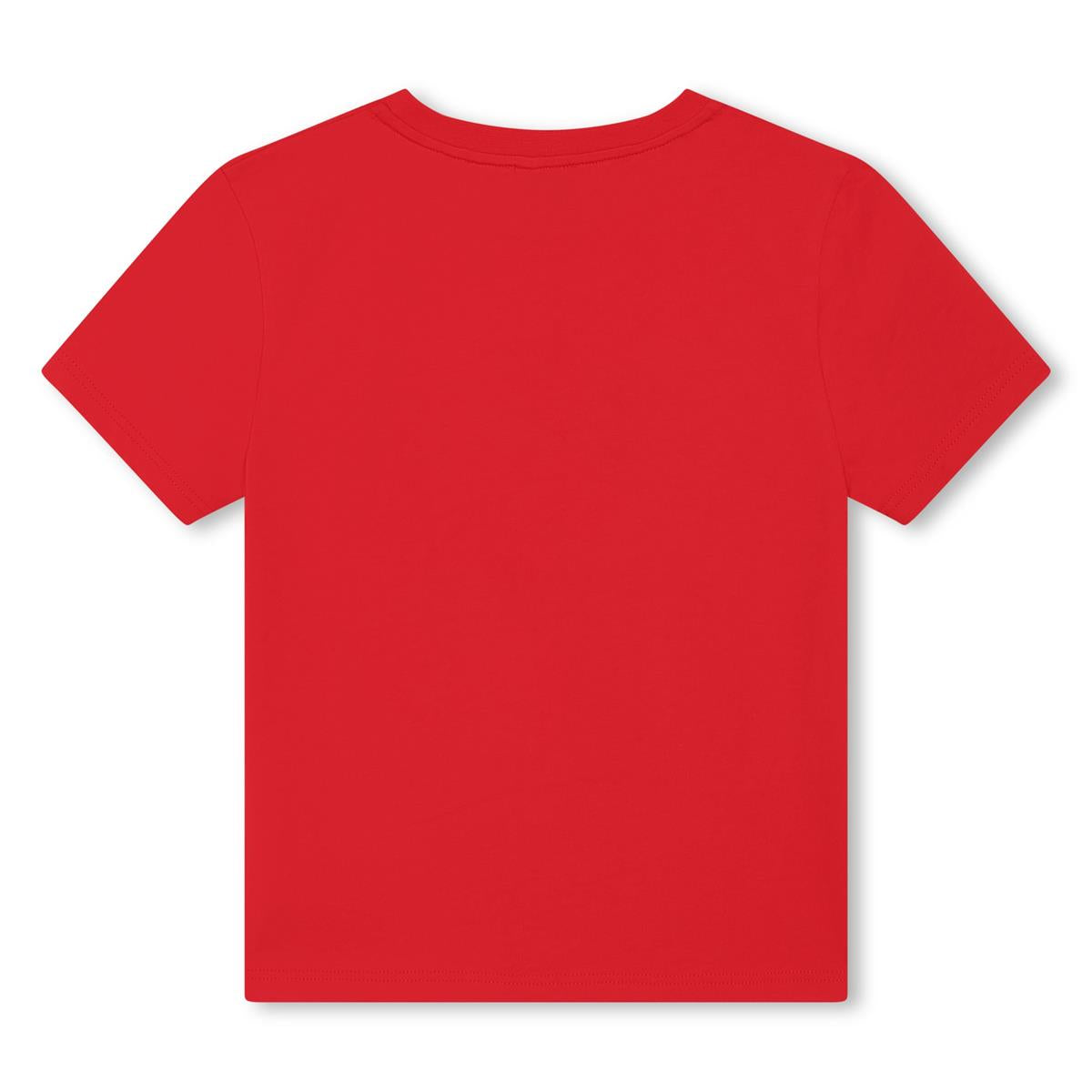 Boys Red Logo Cotton T-Shirt