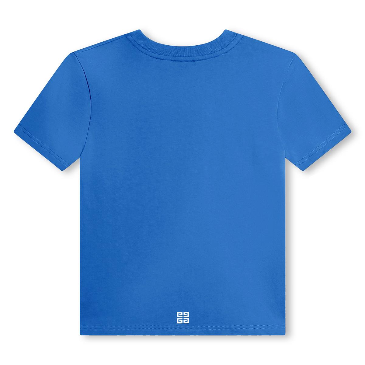 Boys Blue Logo Cotton T-Shirt