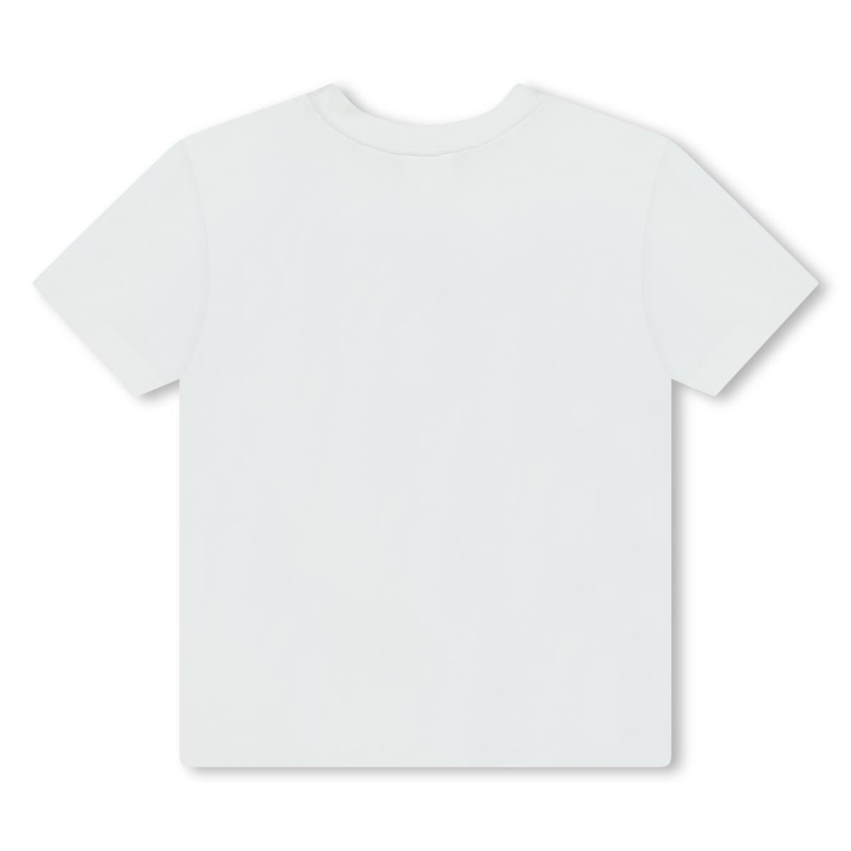 Boys White Cotton T-Shirt