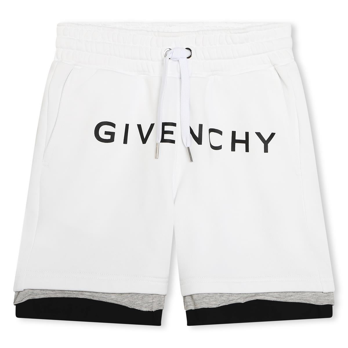 Boys White Logo Shorts