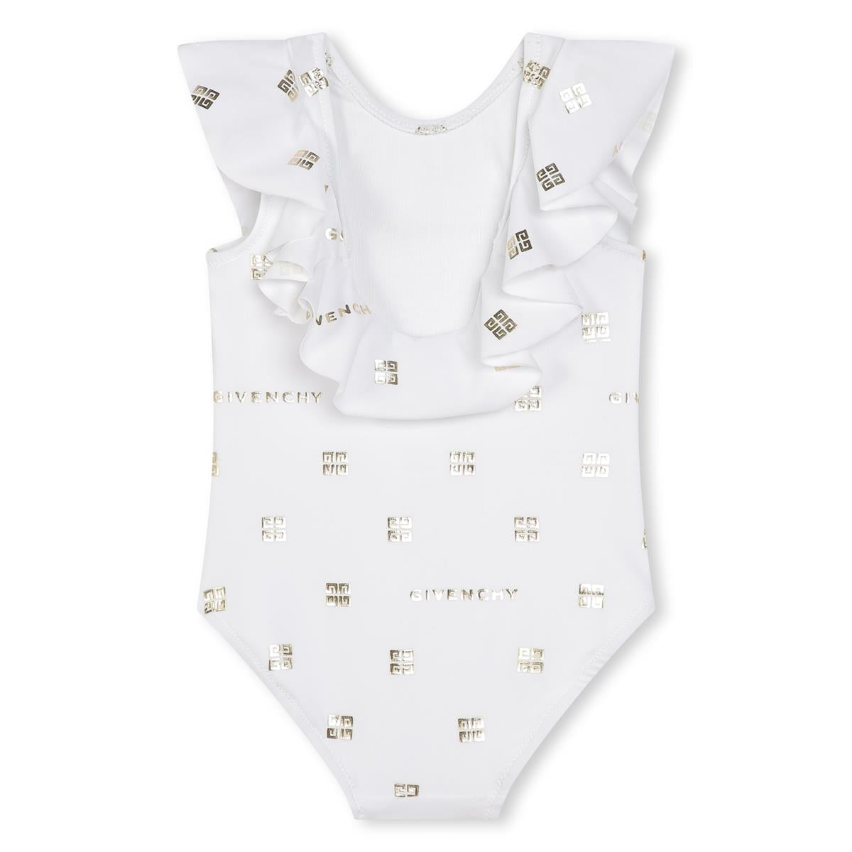 Baby Girls White Logo Swimsuit