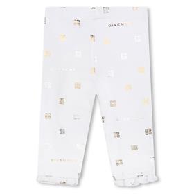 Baby Girls White Cotton Leggings