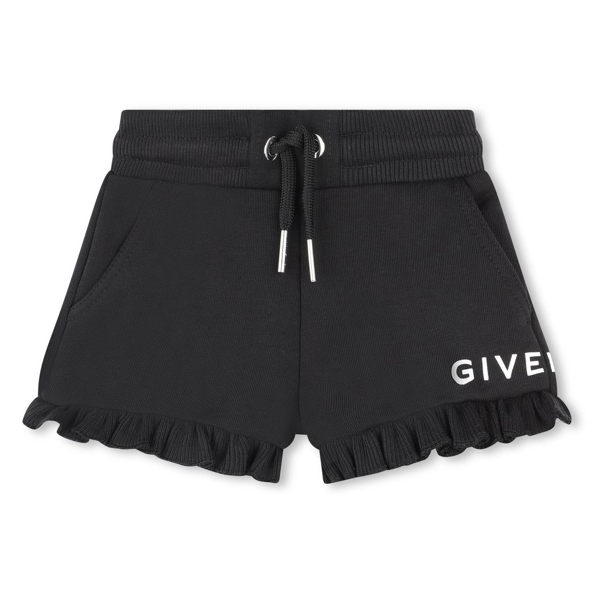 Girls Black Logo Shorts