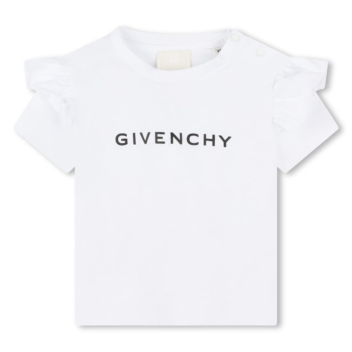 Baby Girls White Cotton T-Shirt