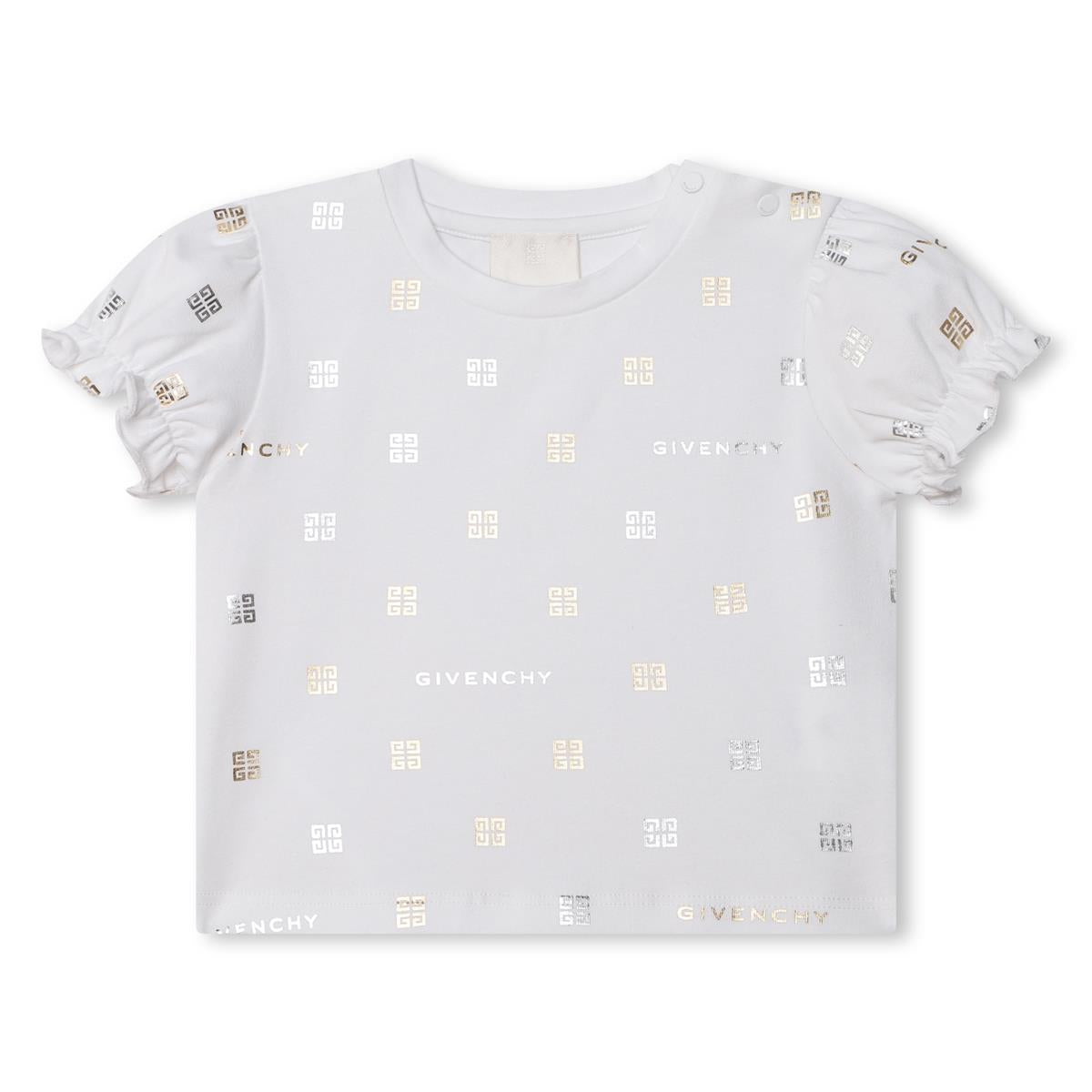 Baby Girls White Cotton T-Shirt