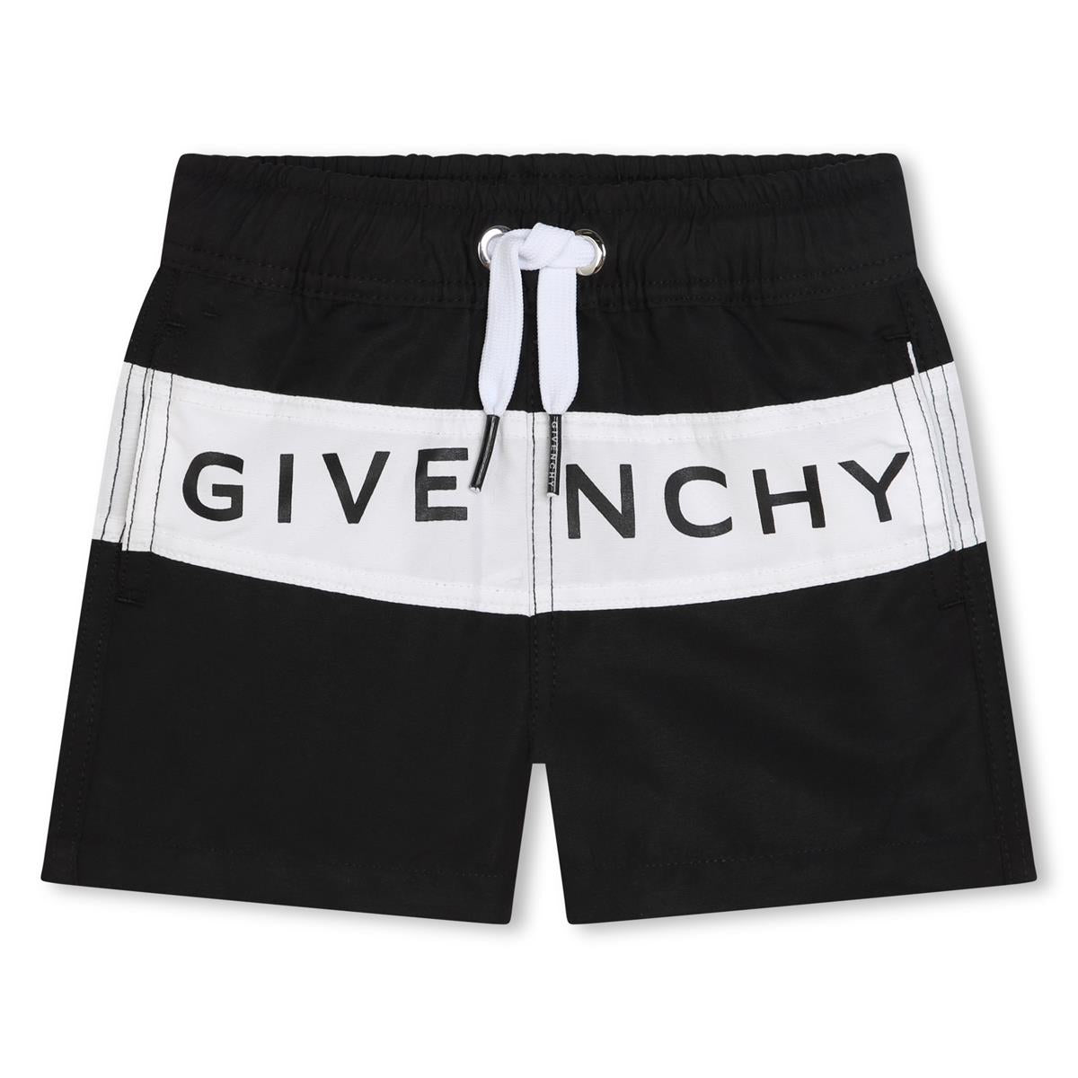 Boys Black Logo Swim Shorts