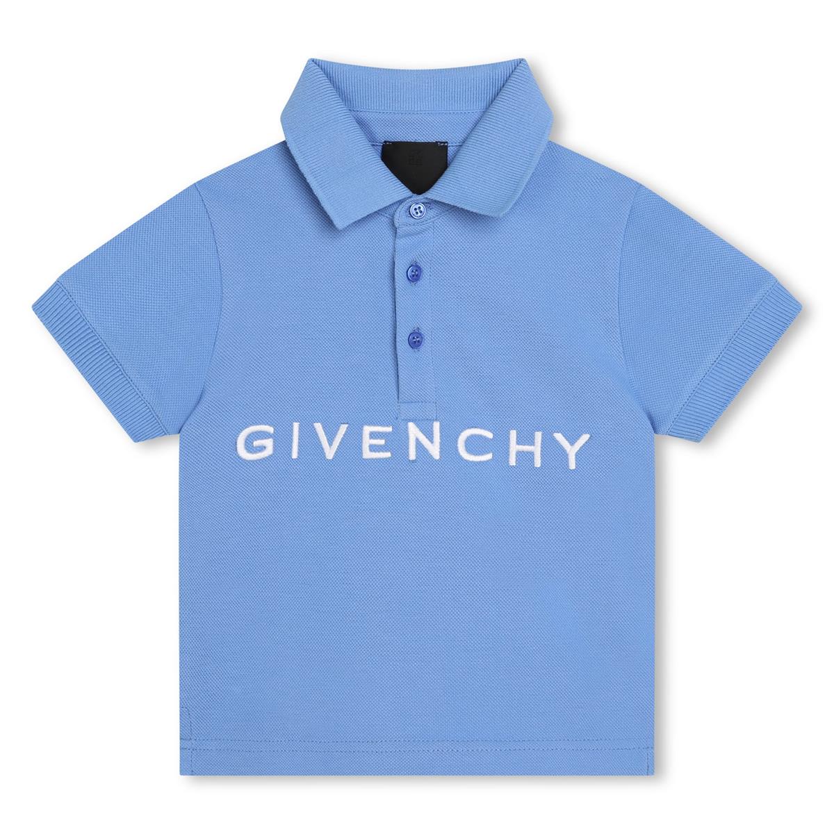 Baby Boys Blue Cotton Polo Shirt