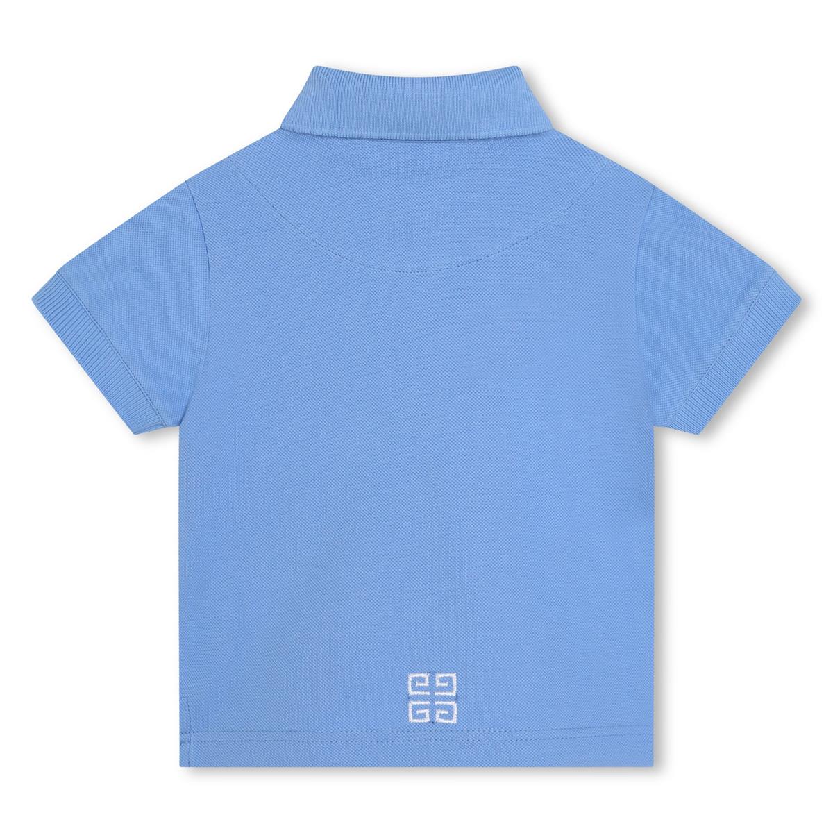 Baby Boys Blue Cotton Polo Shirt