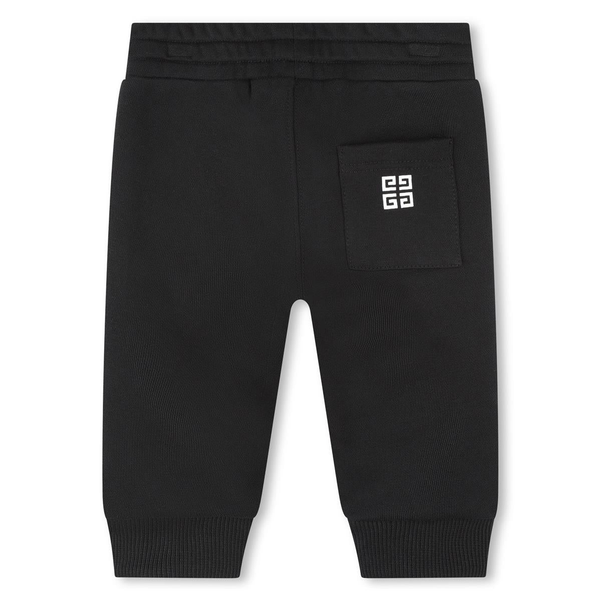 Baby Boys & Girls Black Cotton Trousers