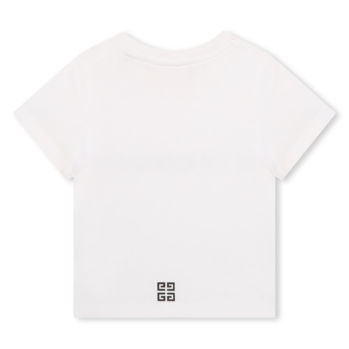 Baby Girls White Cotton T-Shirt