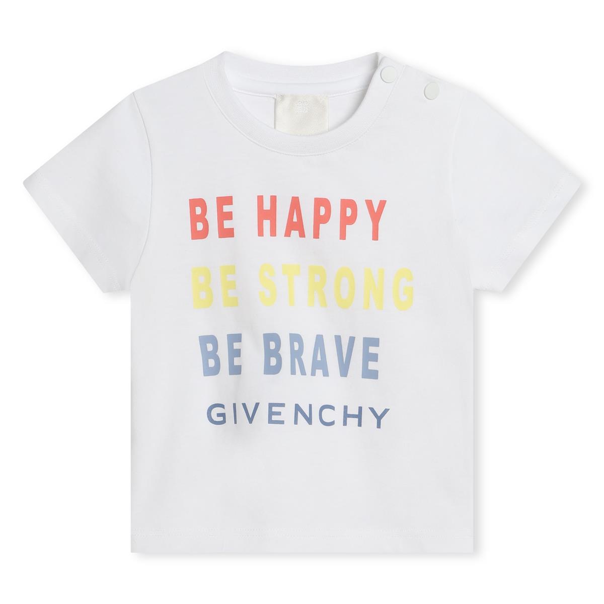 Baby Boys White Cotton T-Shirt