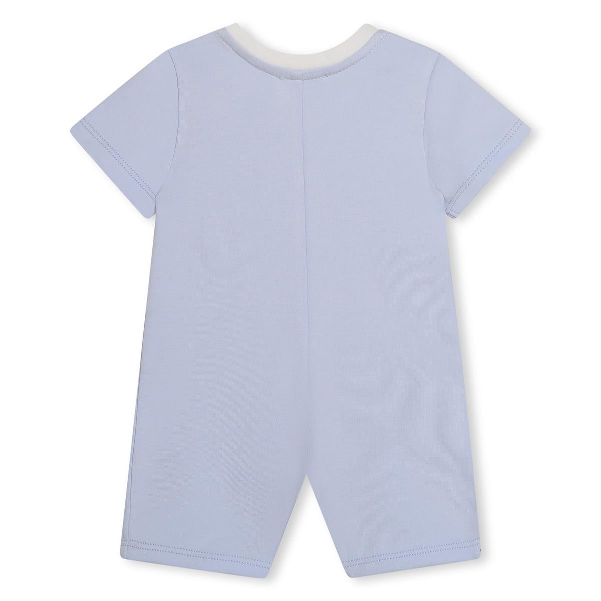 Baby Boys & Girls Blue Cotton Babysuit