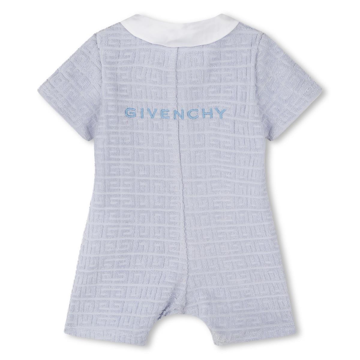 Baby Boys & Girls Light Blue Cotton Babysuit