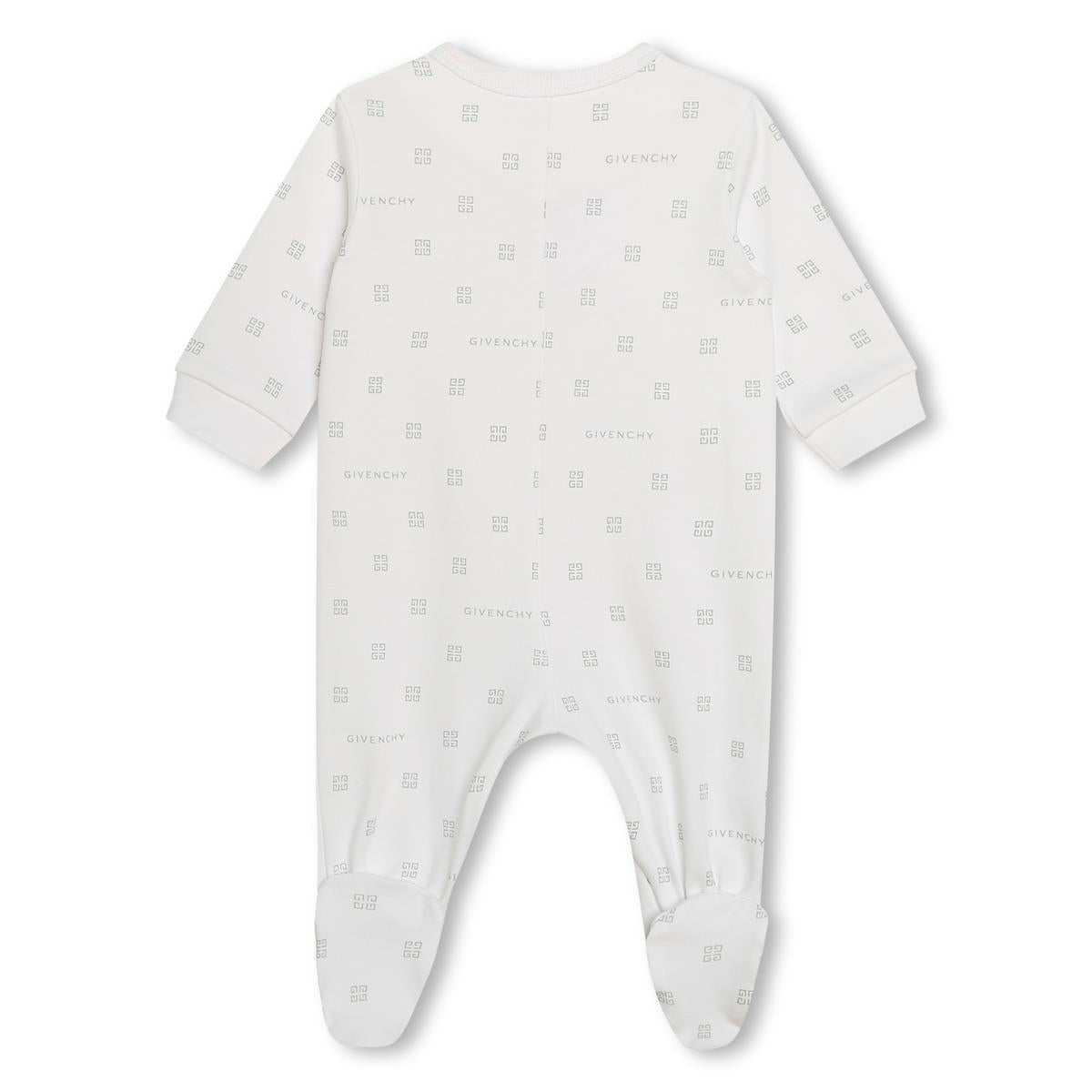 Baby Boys & Girls White Cotton Babysuit