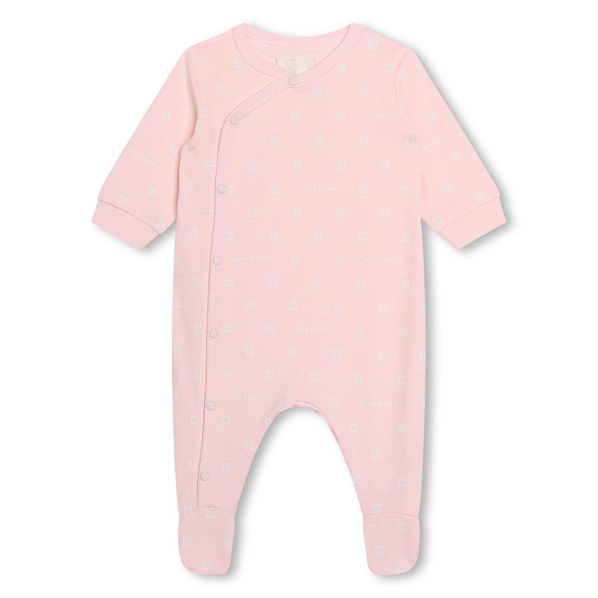 Baby Boys & Girls Pink Cotton Babysuit