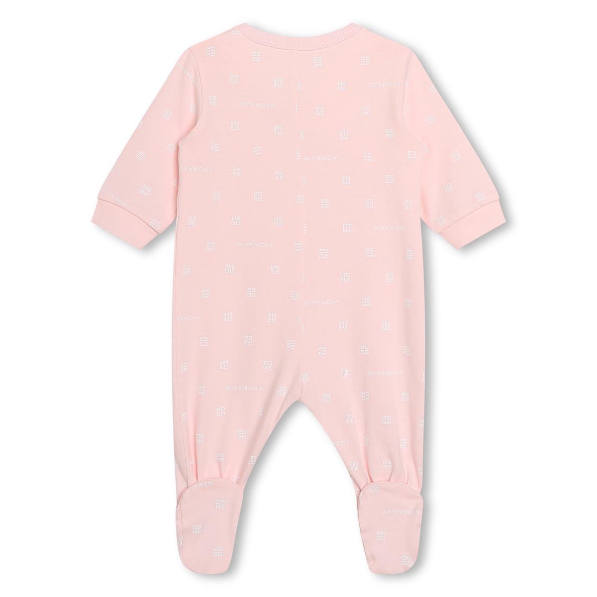 Baby Boys & Girls Pink Cotton Babysuit