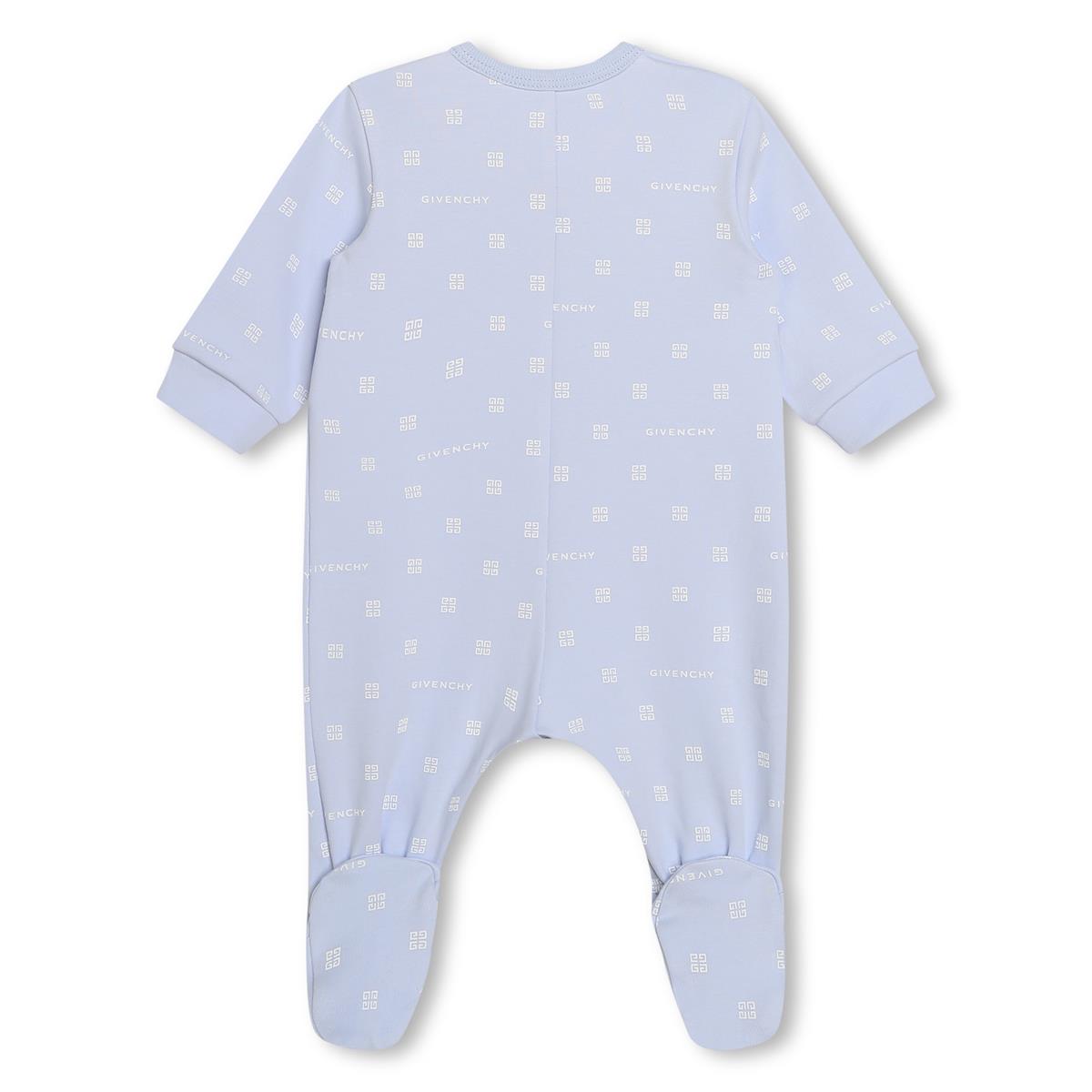 Baby Boys & Girls Blue Cotton Babysuit