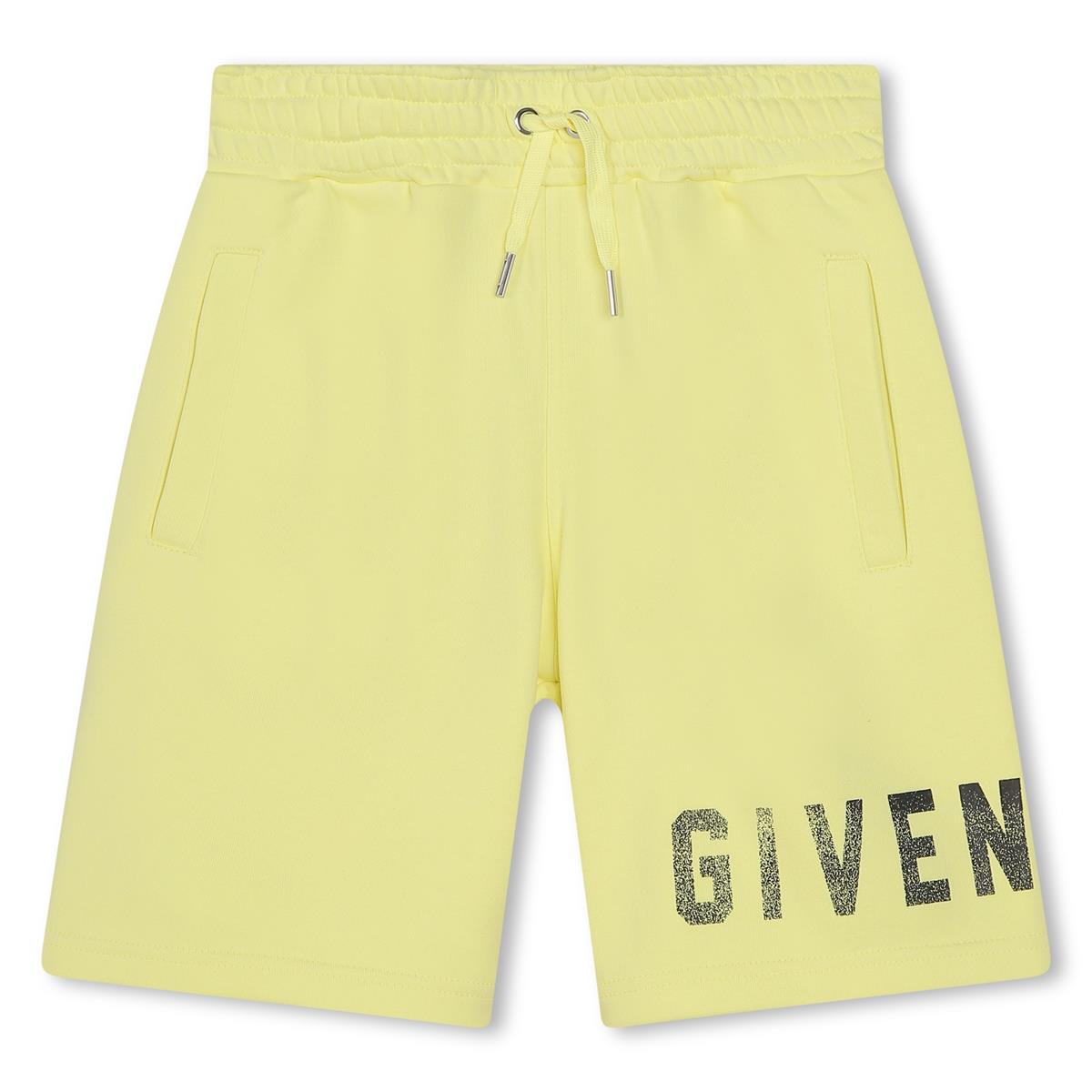 Boys Yellow Logo Shorts