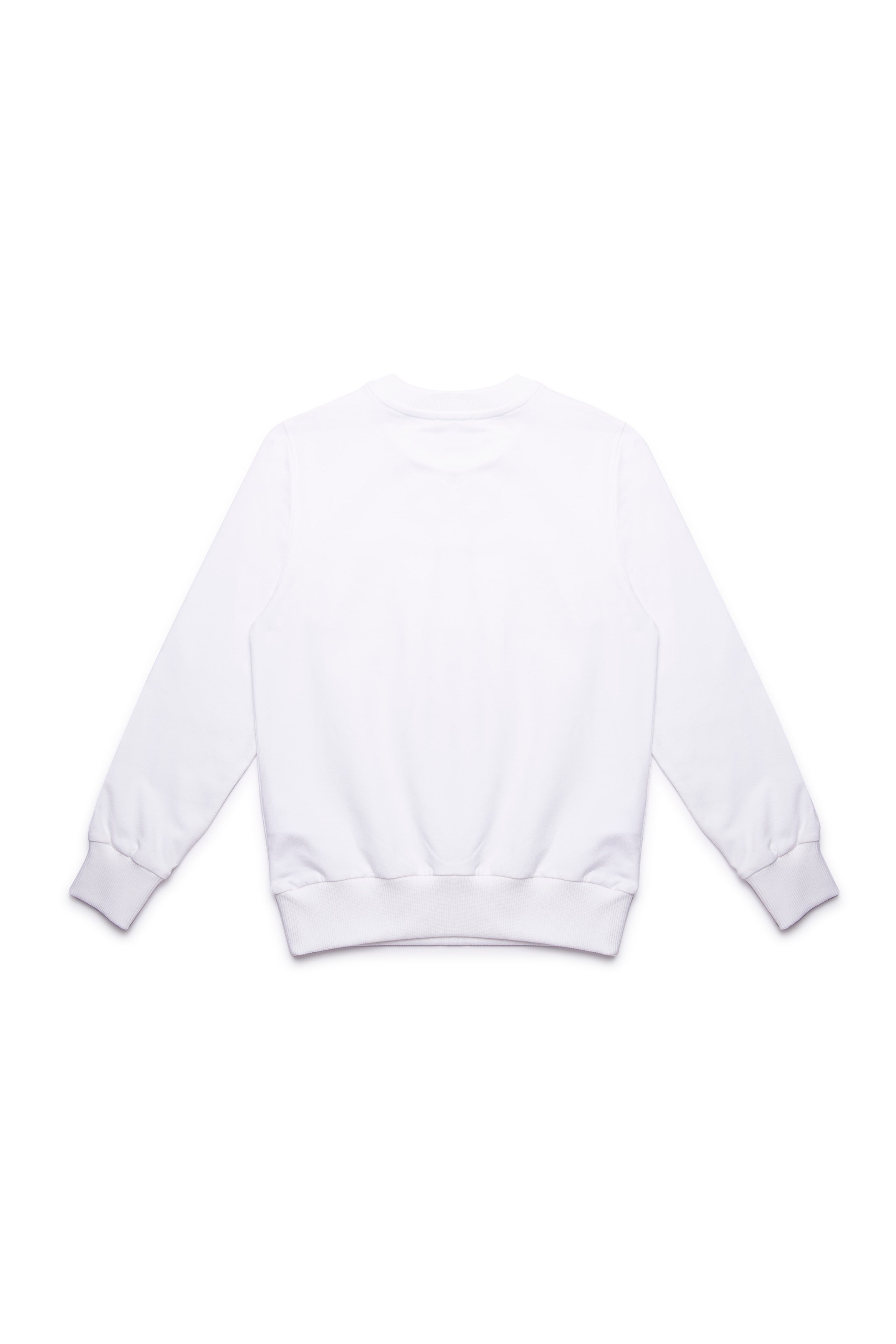 Boys White Printing Cotton Sweatershirt