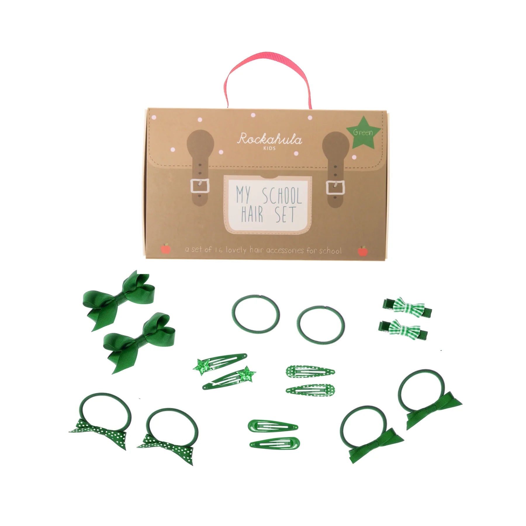 My School Hair Set - Green