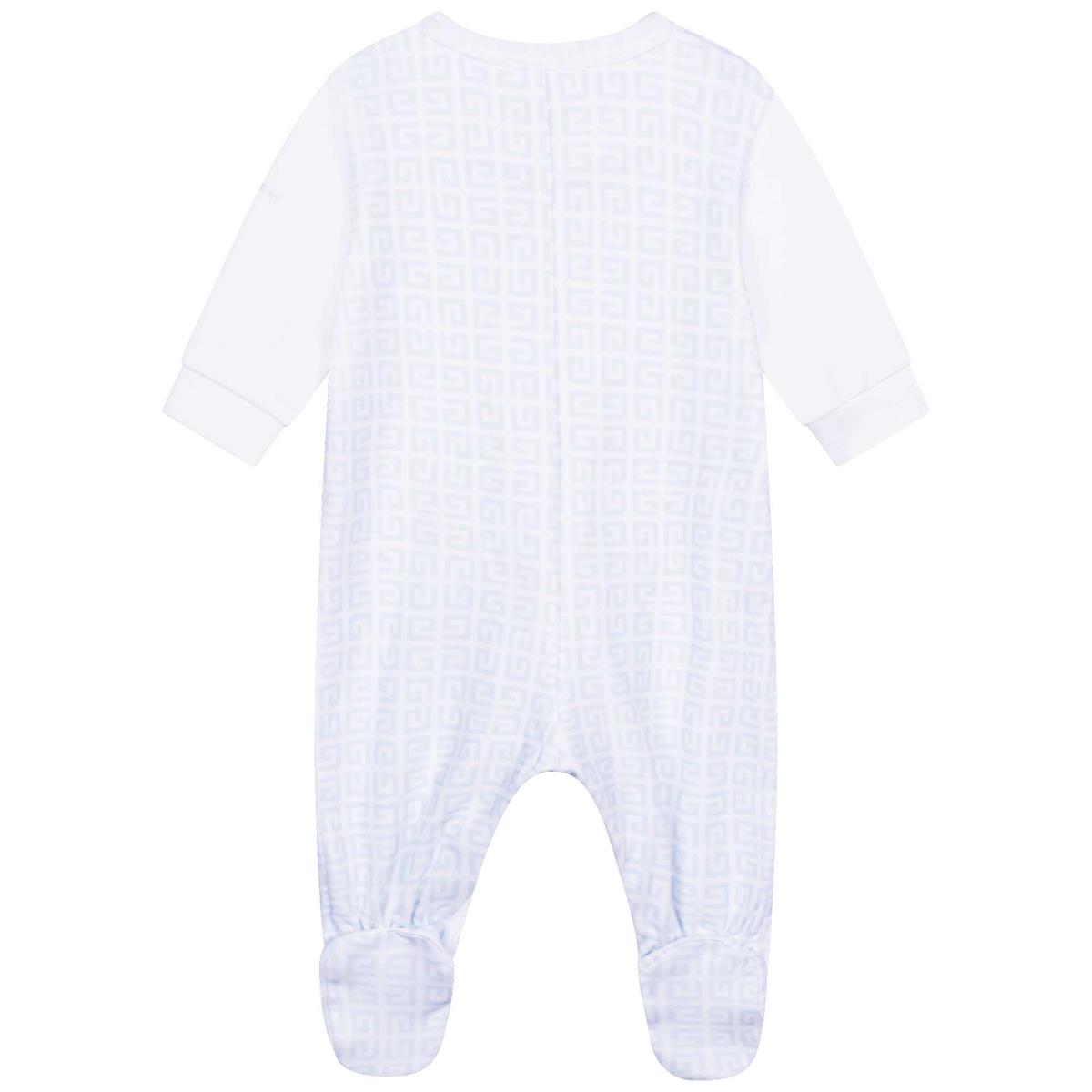 Baby Boys Blue Cotton Babysuit