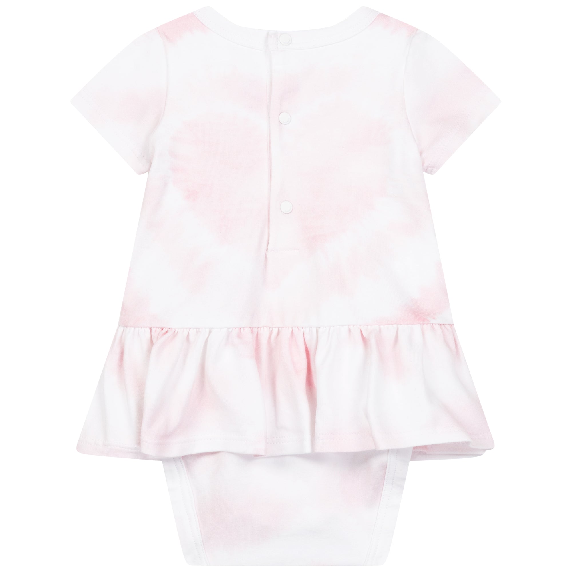 Baby Girls White Logo Cotton Set