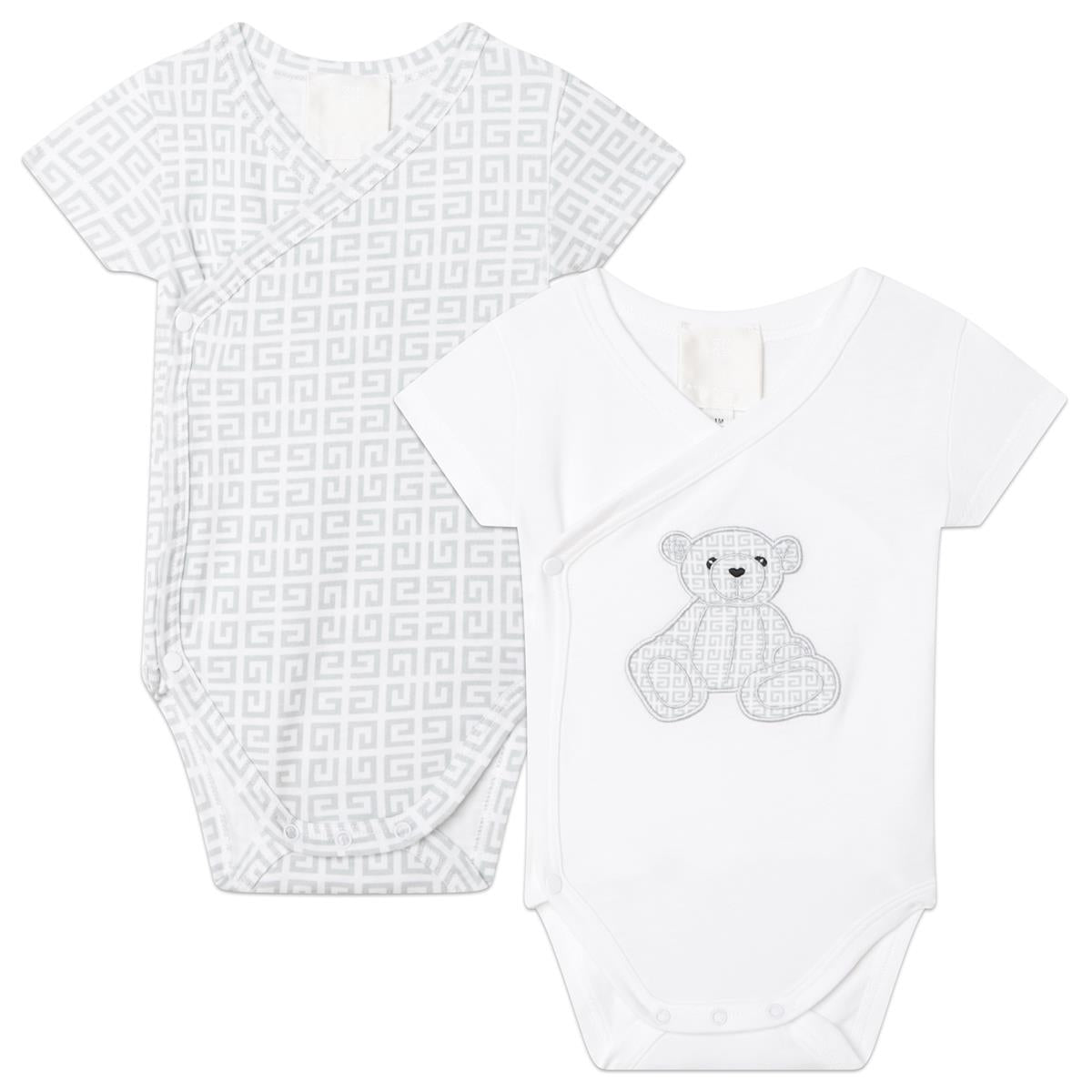 Baby Boy & Girls White Babysuit Set (2 Pack)