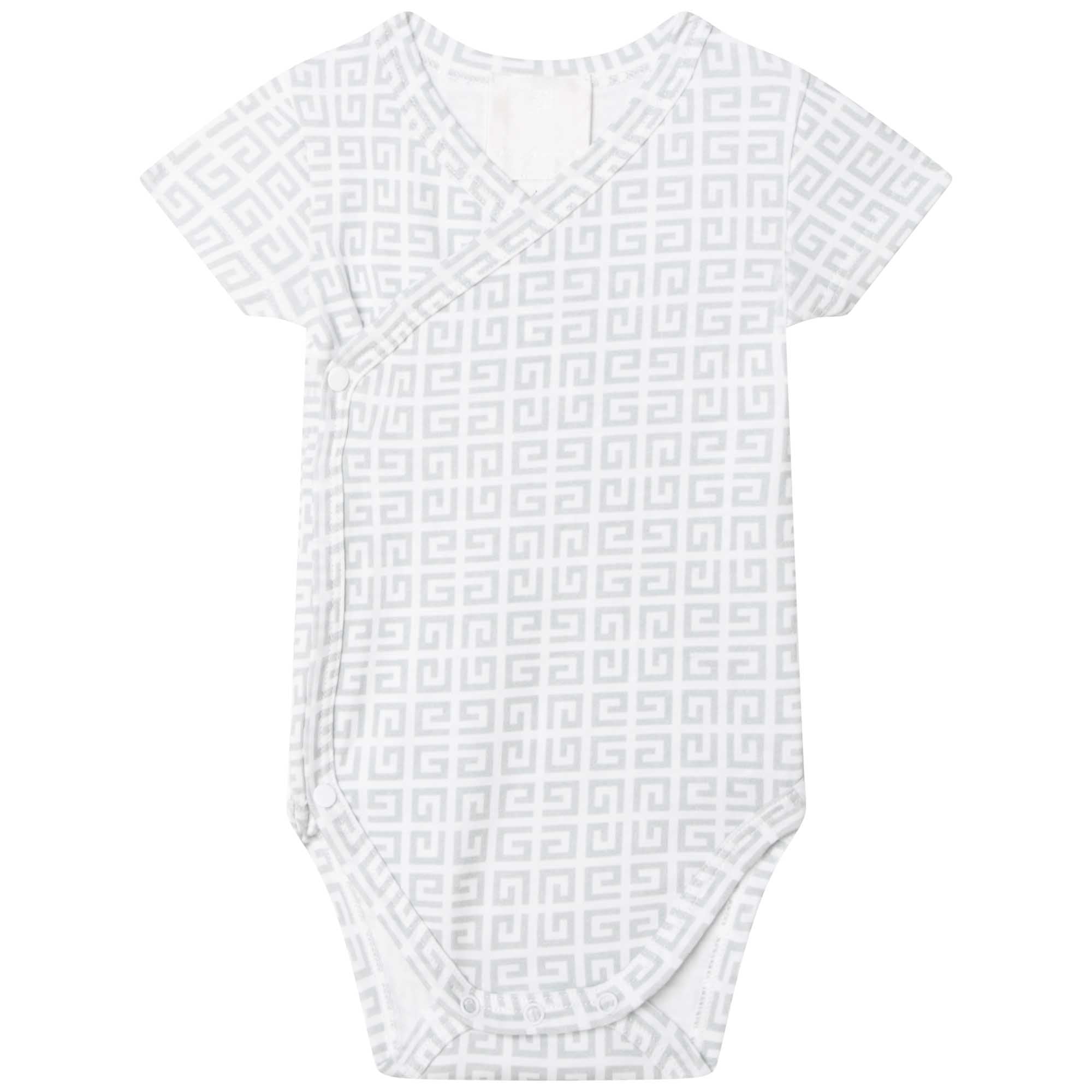 Baby Boys & Girls White Cotton Babysuit Set