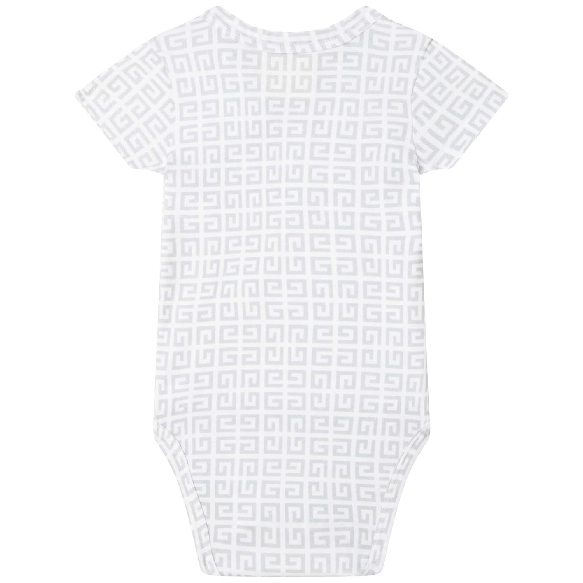 Baby Boys & Girls White Cotton Babysuit Set