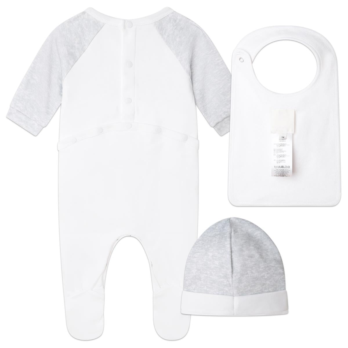 Baby Boys Grey Babysuit Set
