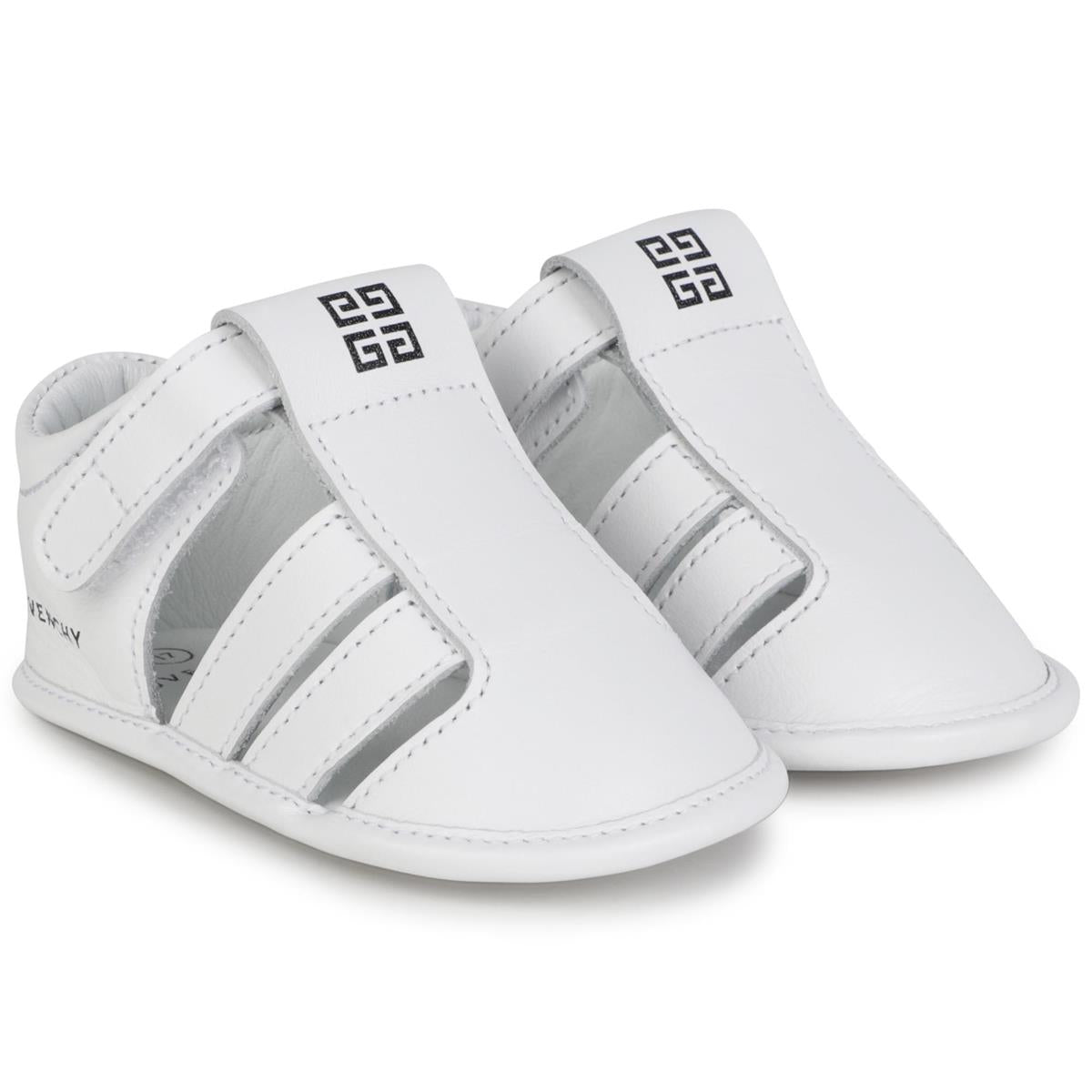 Baby Boys & Girls White Logo Sandals