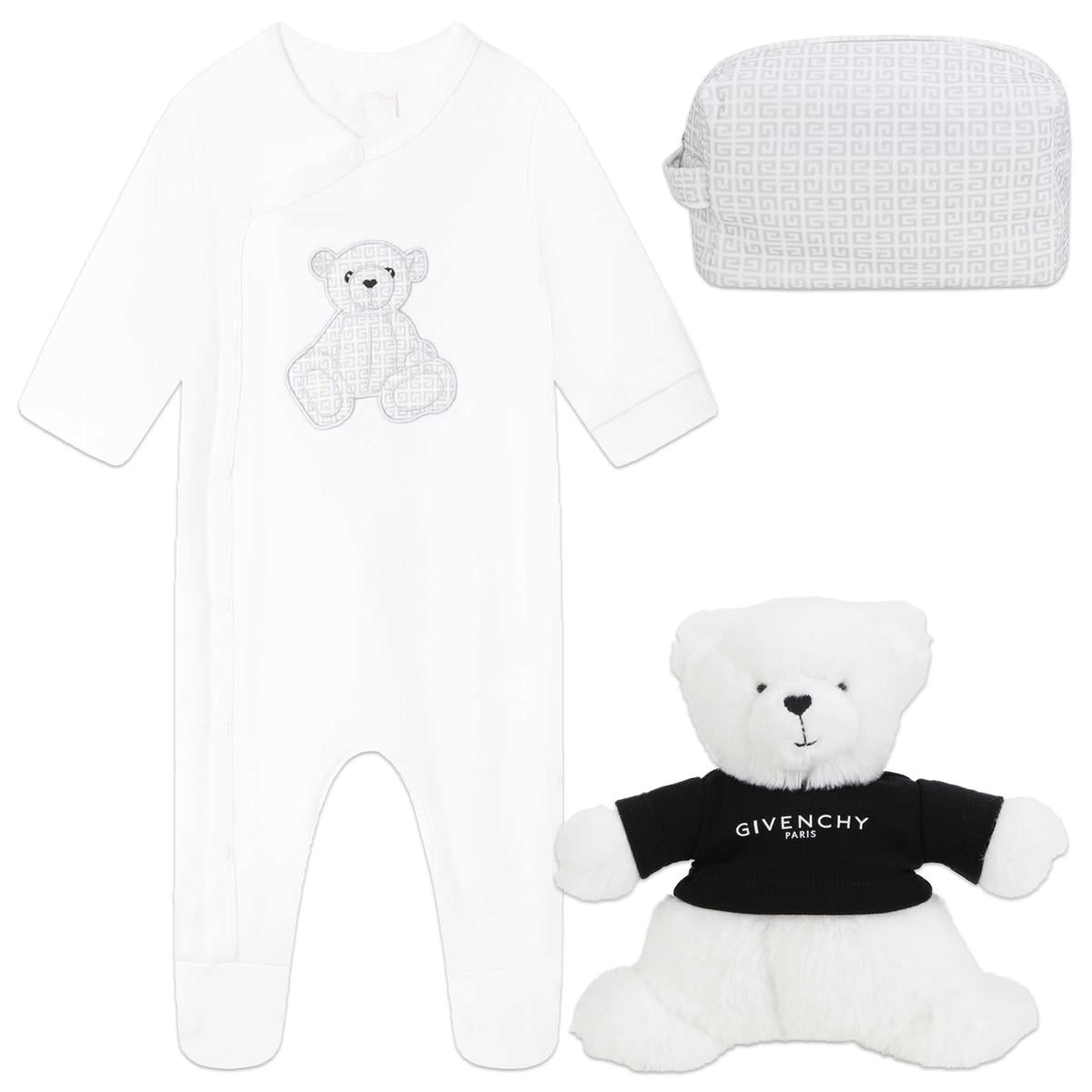 Baby Boys & Girls White Babysuit Set