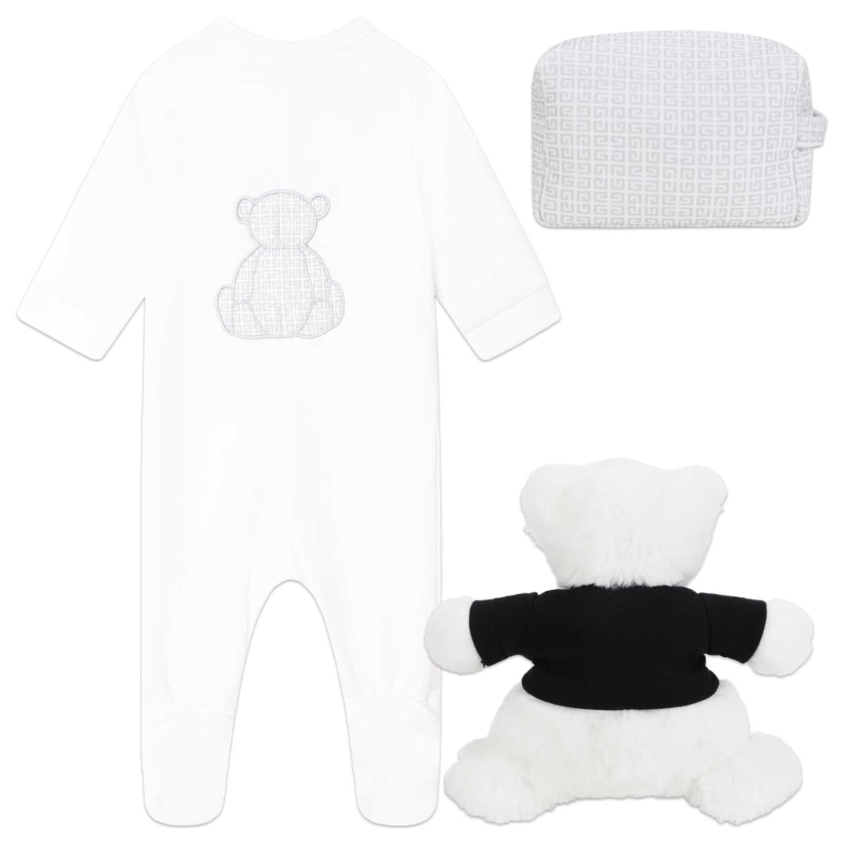 Baby Boys & Girls White Babysuit Set